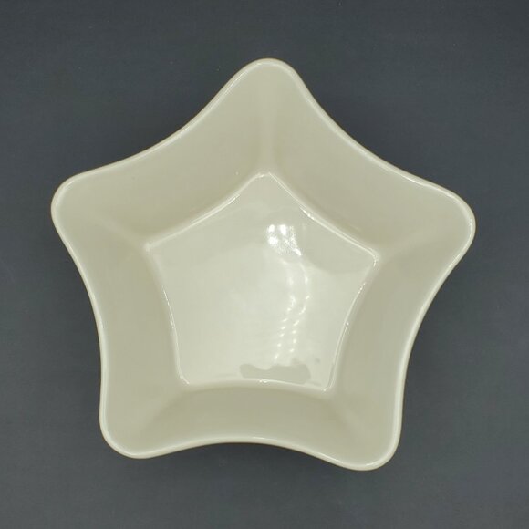 Longaberger Woven Traditions Red Star Shaped Bowl Paprika Casserole Serving Dish - Picture 4 of 7